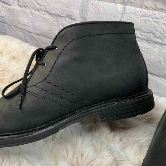 Ugg Dagmann Chukka Boot Mens 12 Black Leather Lace Up - Picture 3 of 8